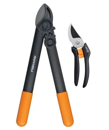 Fiskars 15 inch Lopper and Hand Pruner Set