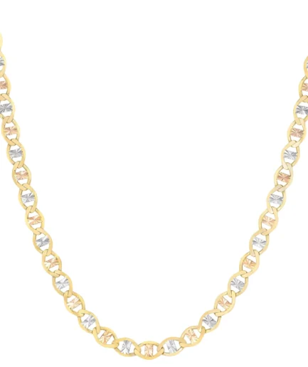 14kt Tri-Color Gold Valentino Style Necklace