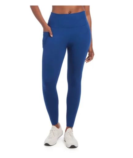 Danskin Ladies Brushed High Rise Active Legging Blue XL