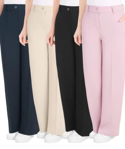 Dalia Ladies Pleated Crepe Wide Leg Pant