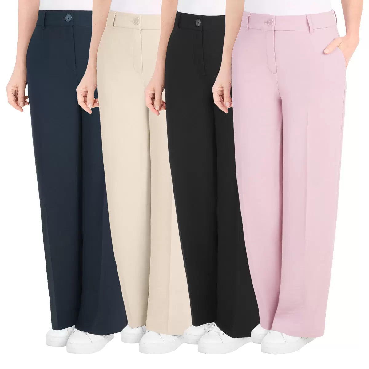 34.DaliaLadiesPleatedCrepeWideLegPant