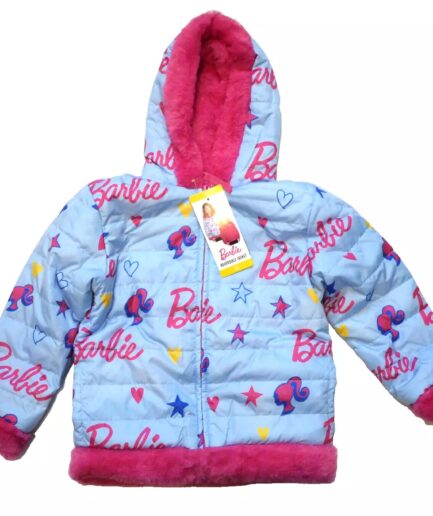 GIRL'S BARBIE REVERSIBLE JACKET WITH HOOD AGE 5