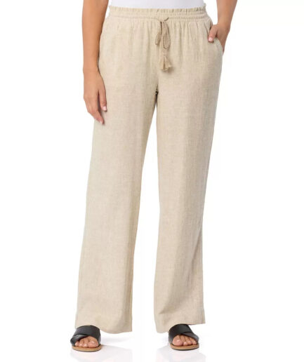 Briggs Ladies Linen Pant in Beige