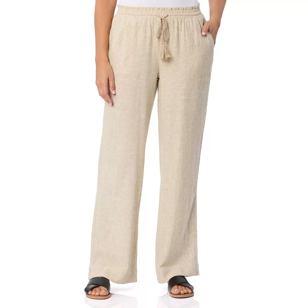 59.BriggsLadiesLinenPantinBeige1