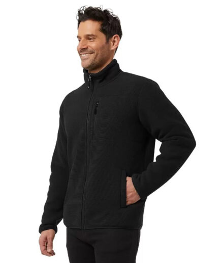 32 Degree Men's Sherpa Fleece Jacket in Black, Extra Large