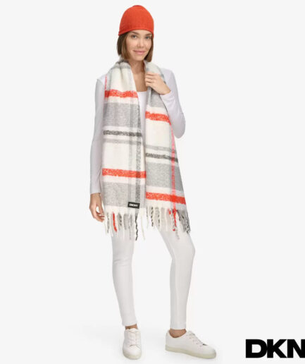 DKNY Hat & Scarf Set in Orange