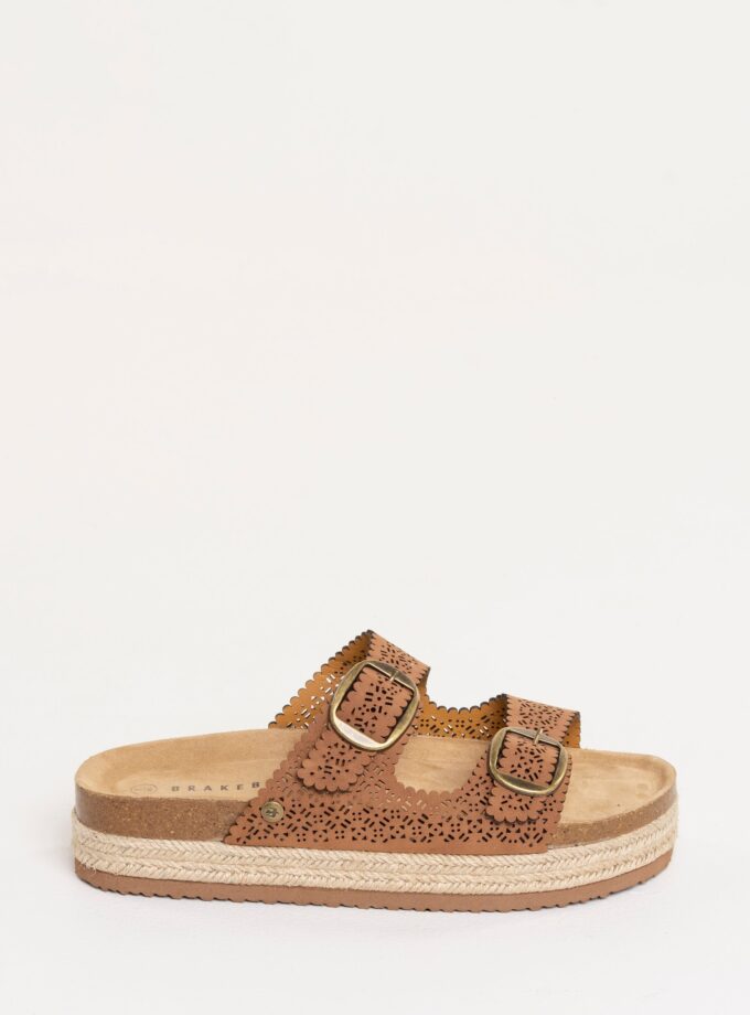 Brown Buckled Sandal